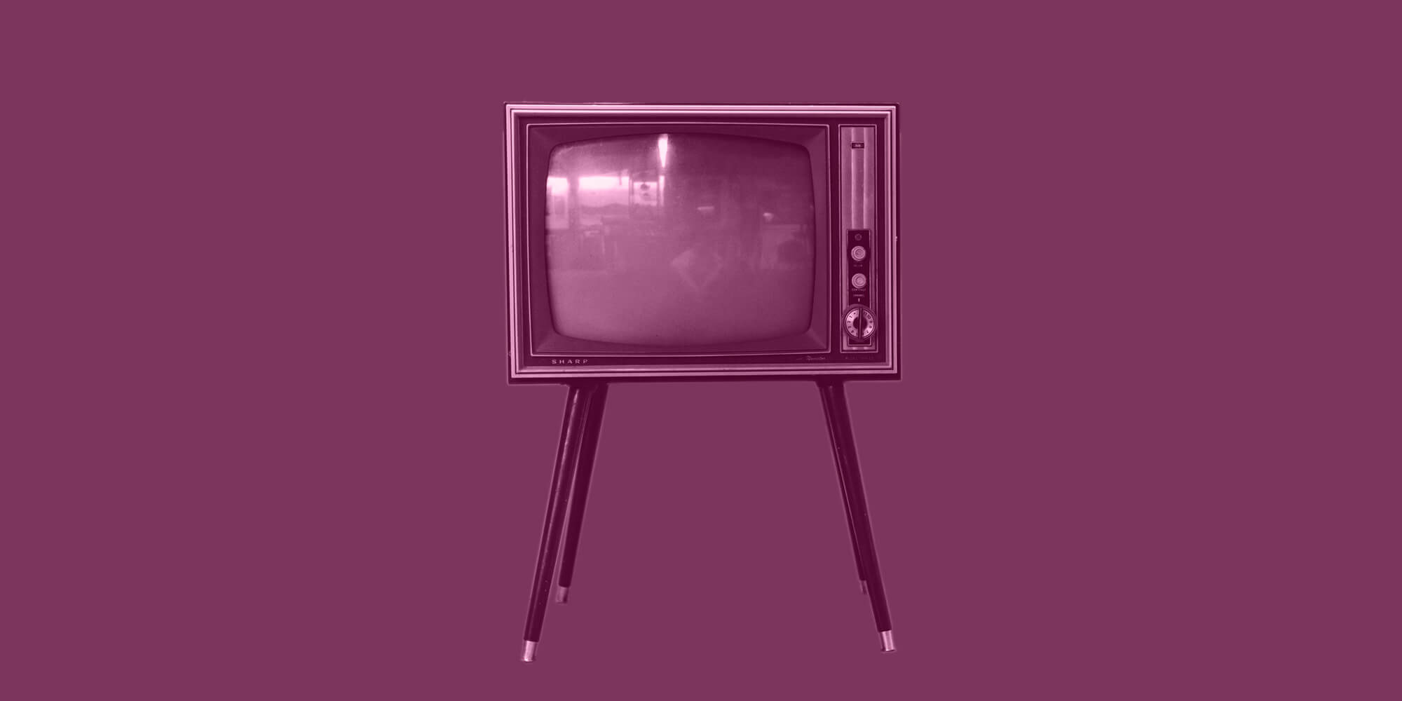 Old style TV. Media controls the addiction narrative