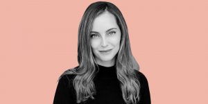 Patient Knows Best. Workit Co-Founder Robin McIntosh on a peach background